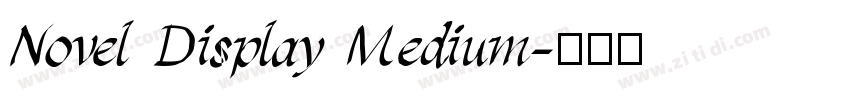 Novel Display Medium字体转换